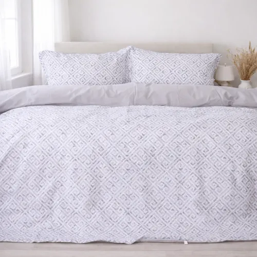 Комплект постельного белья Поплин 00-6 "Geometry Grey"