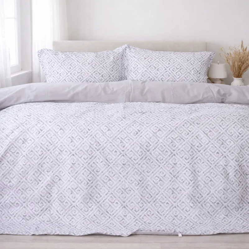 Комплект постельного белья Поплин 00-6 "Geometry Grey"