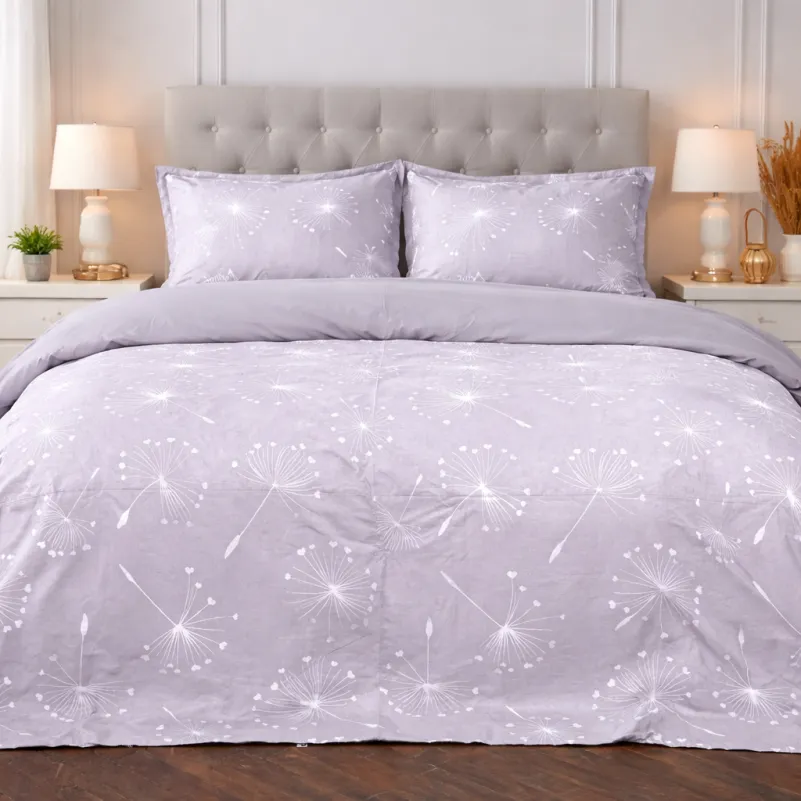 Наволочка Поплин 00-3 "Grey Dandelions" - 4