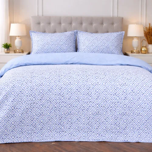 Пододеяльник Поплин 00-5 "Geometry Blue"