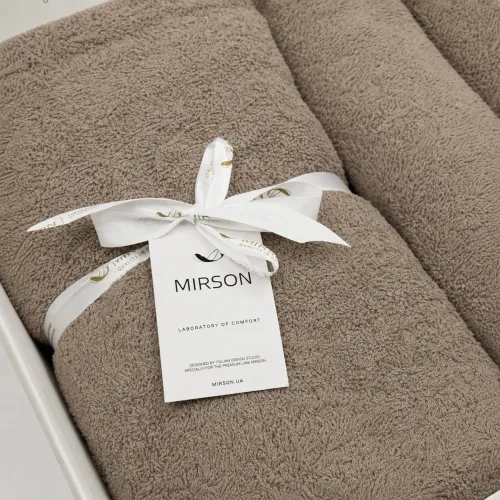 Набір подарунковий Elegant Trio "Beige" (Рушники 50*90 - 2 шт. + 70*140 - 1 шт. + спрей текстильний) - 3