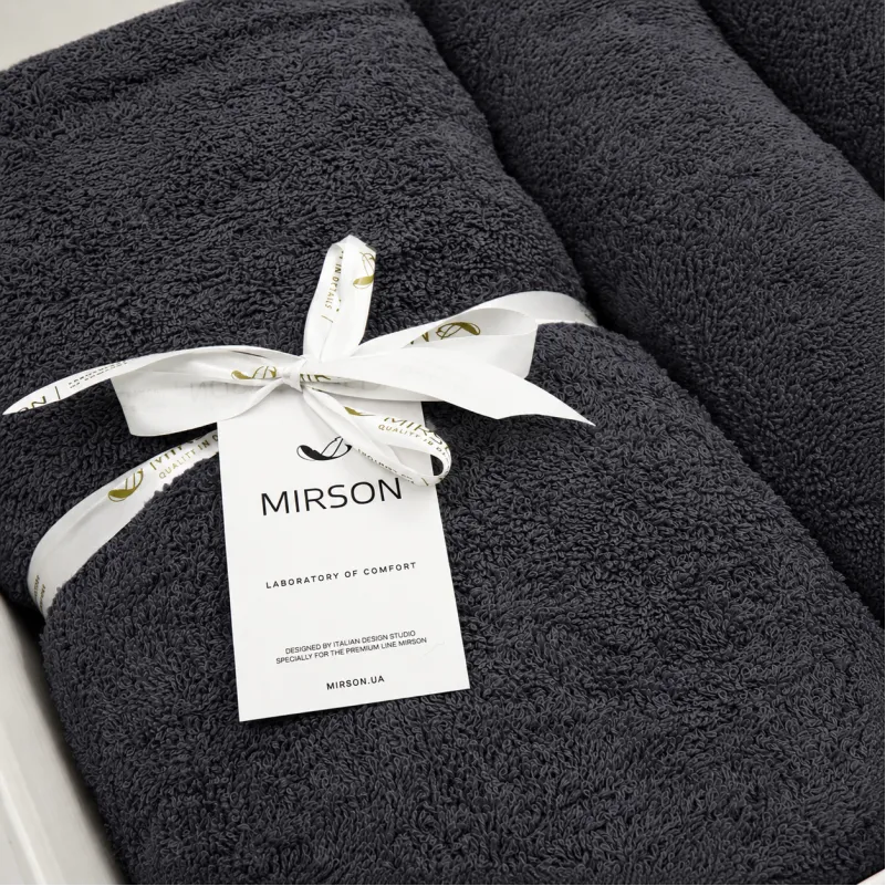 Набор подарочный Elegant Trio "Grey" (Полотенца 50*90 - 2 шт. + 70*140 - 1 шт. + спрей текстильный) - 2