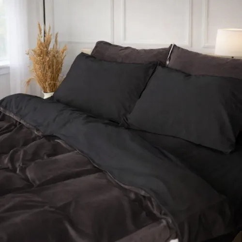 Комплект постільної білизни Велюр Winter Frost 28-0005 + 28-0003 Anemone Velvet - 4
