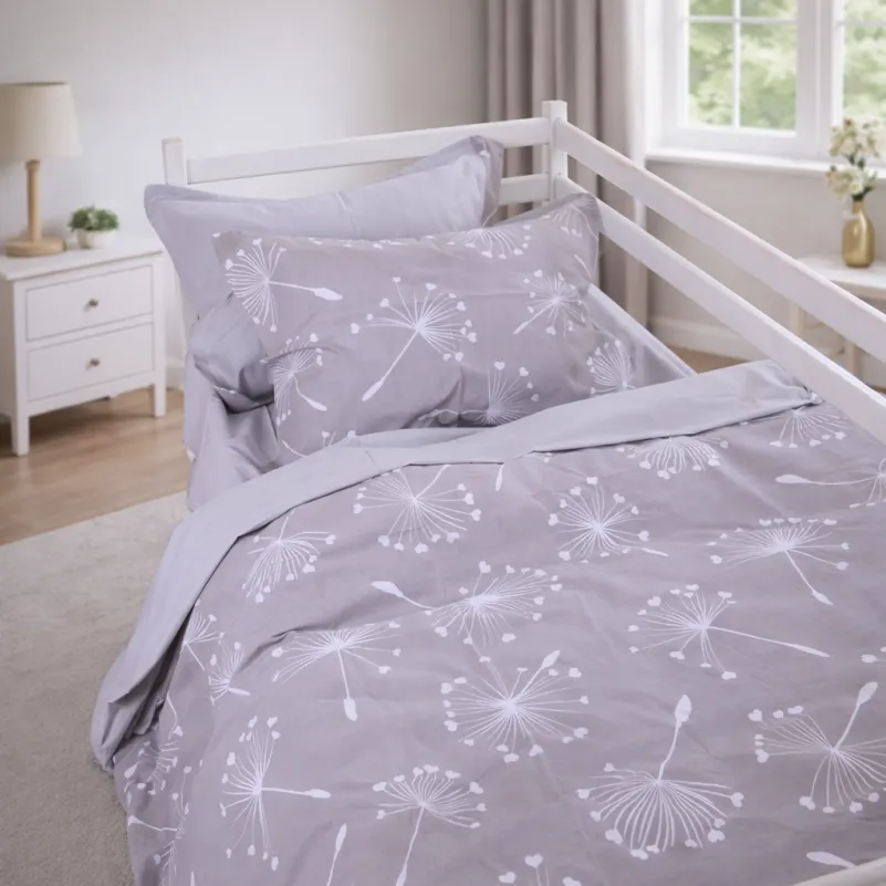 Комплект постельного белья  JUNIOR Poplin 00-3 grey dandelions