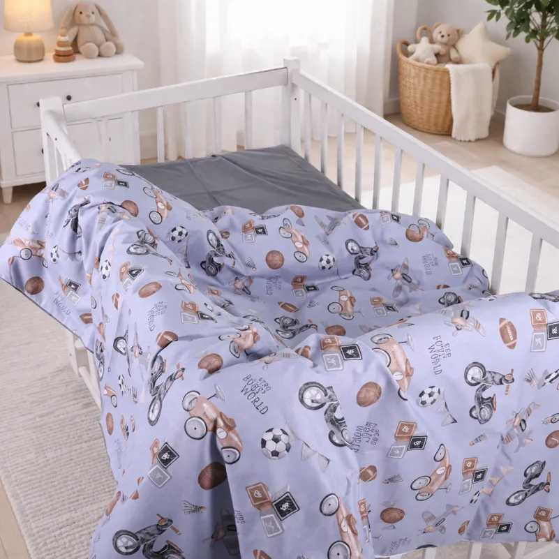 Комплект постельного белья Сатин BABY Kids Time 22-1417 Retro Boys' World Фото - 9