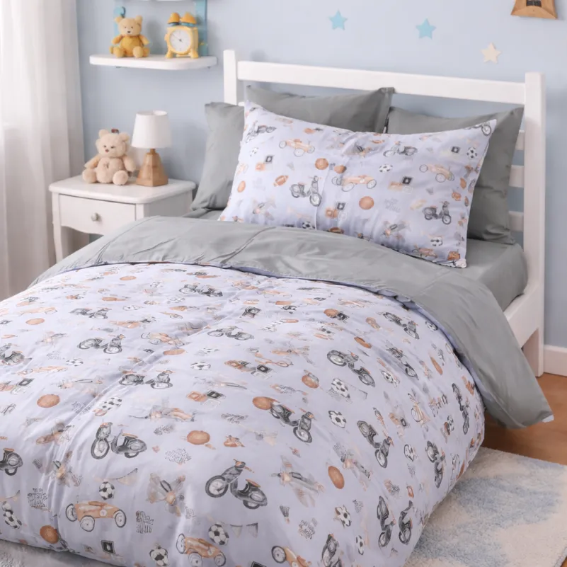 Комплект постільної білизни Сатин Kids Time 22-1417 Retro Boys' World