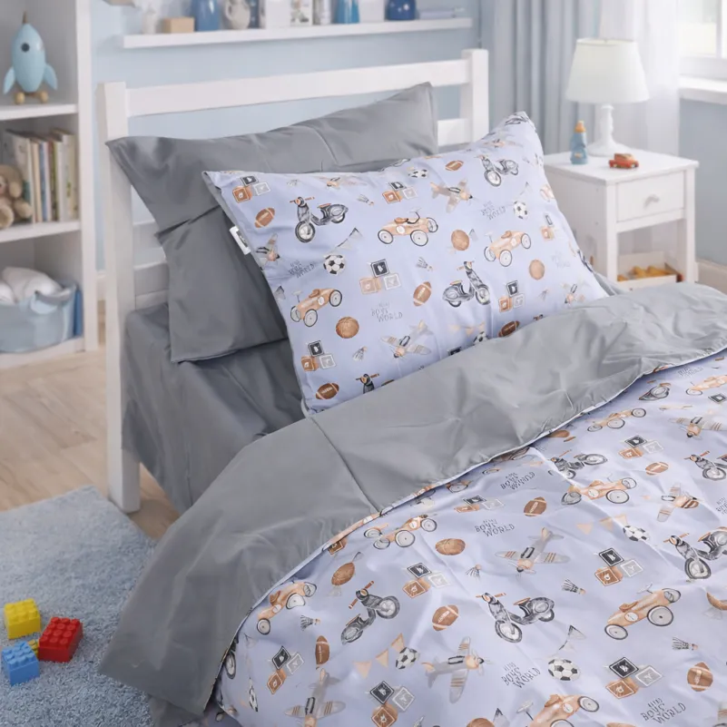 Комплект постільної білизни Сатин Kids Time 22-1417 Retro Boys' World - 4