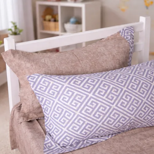Комплект постельного белья  JUNIOR Poplin 00-4 geometry beige - 5