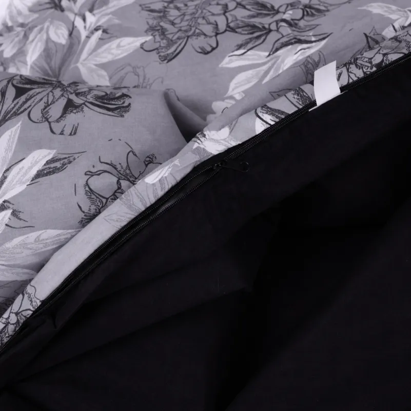 Комплект постельного белья  JUNIOR Poplin 00-8 black flowers - 8