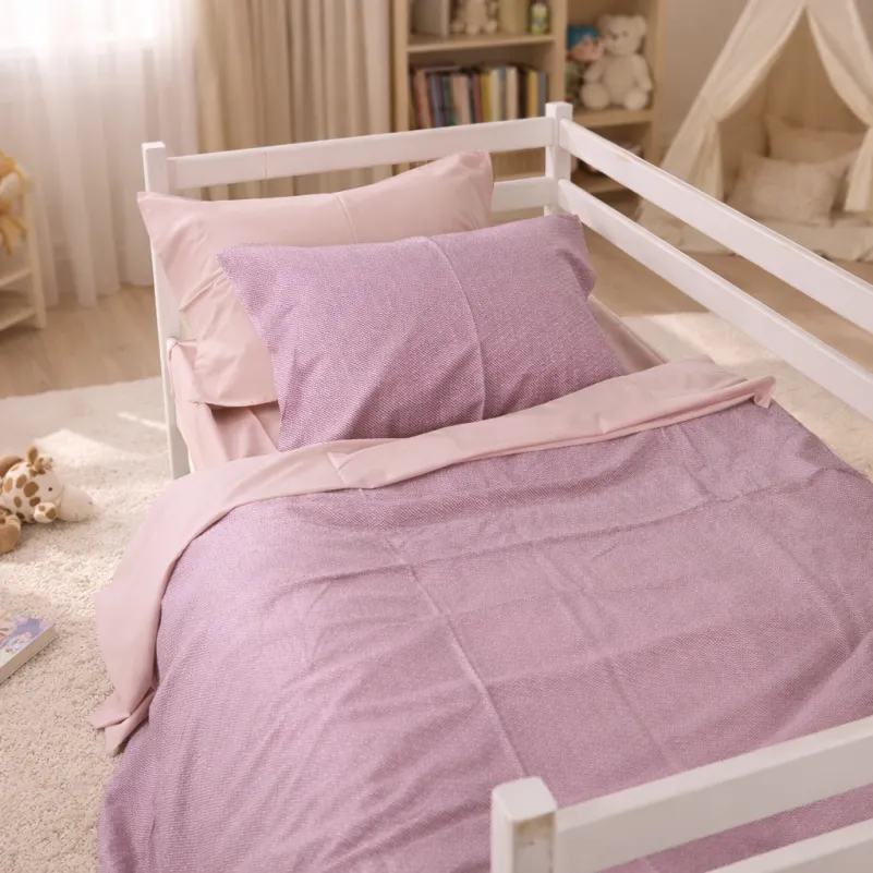 Комплект постельного белья Сатин JUNIOR 22-1376 Purple Dots