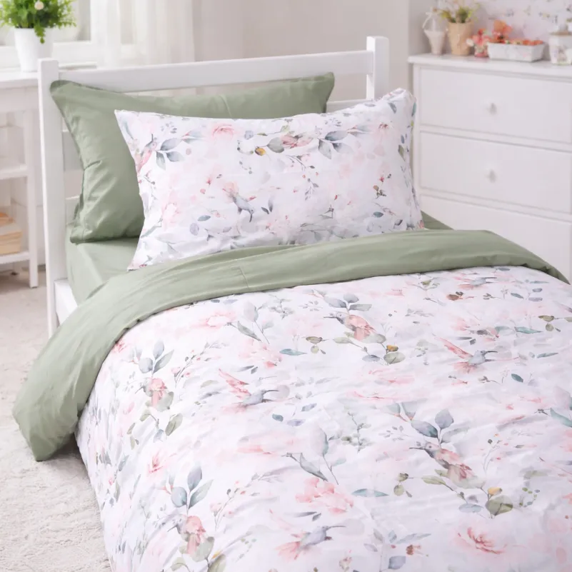 Комплект постельного белья  JUNIOR Poplin 00-9 birds and flowers - 8