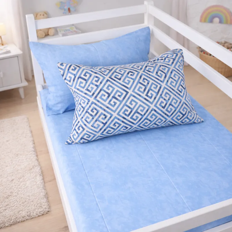 Комплект постельного белья  JUNIOR Poplin 00-5 geometry blue - 4