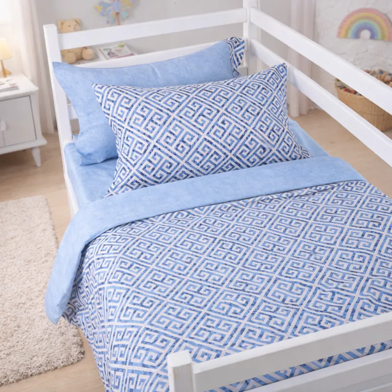 Комплект постельного белья  JUNIOR Poplin 00-5 geometry blue - 10