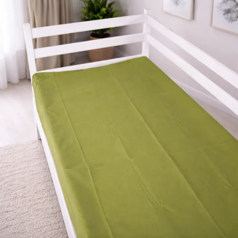 Комплект постельного белья  JUNIOR Poplin 00-1 olive flowers - 6