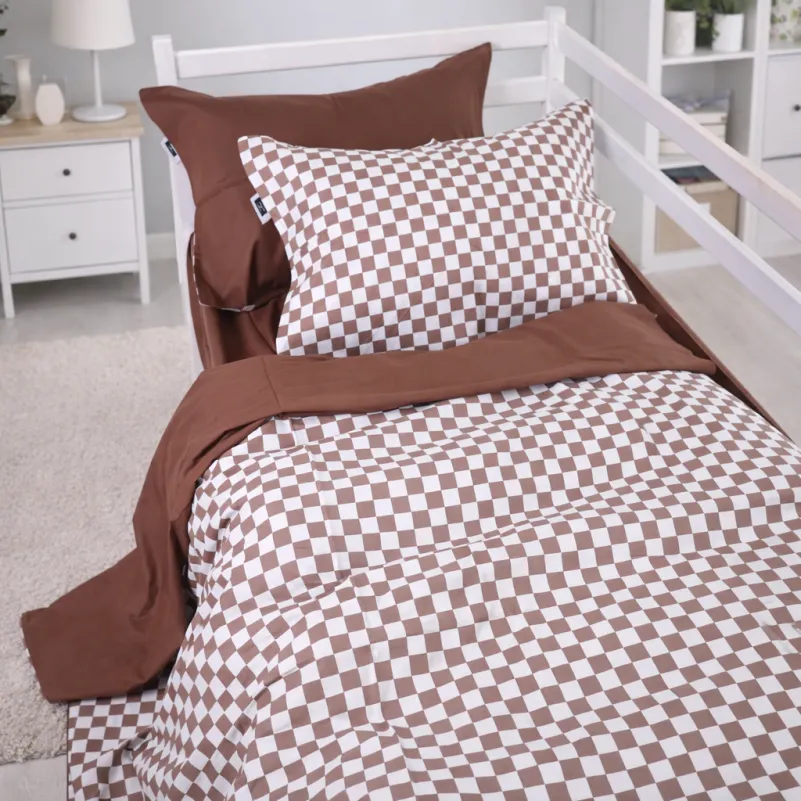 Комплект постельного белья Сатин JUNIOR 22-1369 Classic Checkers - 7