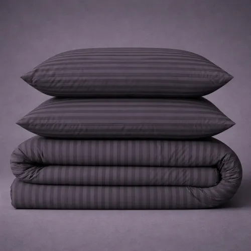 Простирадло на гумці (БЯЗЬ) 17-0603 Stripe Violet - высота 25 см (детские 10 см)