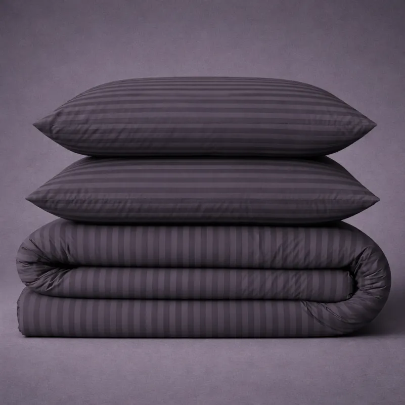 Простынь на резинке (БЯЗЬ) 17-0603 Stripe Violet - высота 25 см (детские 10 см)