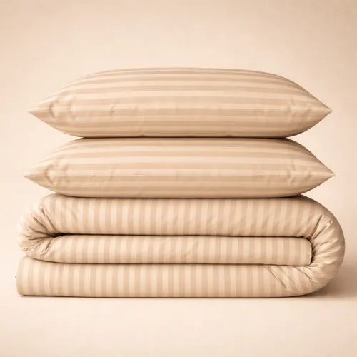 Постельное белье Бязь 17-0610 Stripe Light Brown