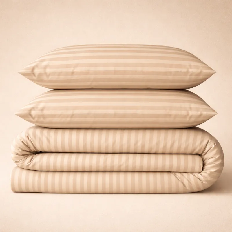 Постельное белье Бязь 17-0610 Stripe Light Brown