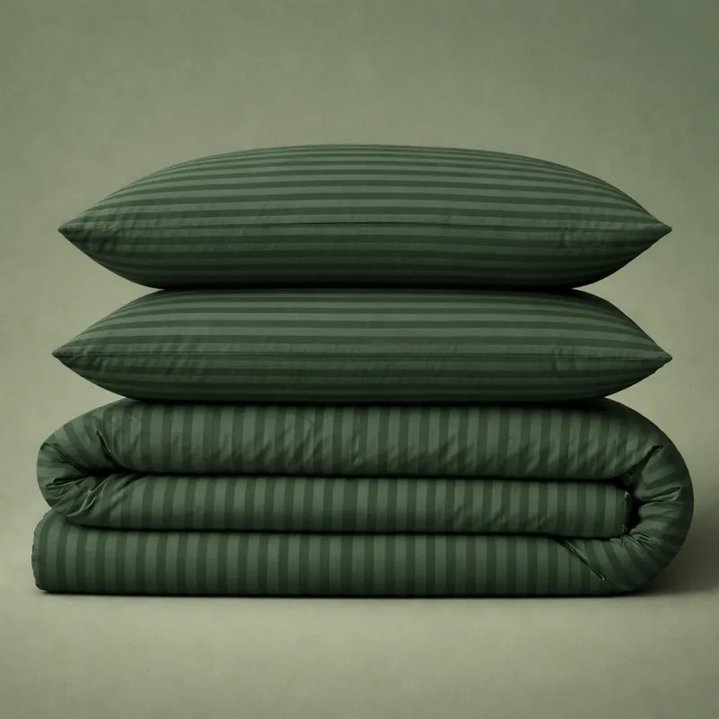 Наволочка Бязь 17-0612 Stripe Emerald