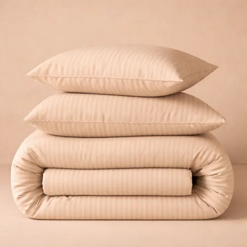 Простирадло MirSon Ranforce Elite 17-0602 Stripe Creamy