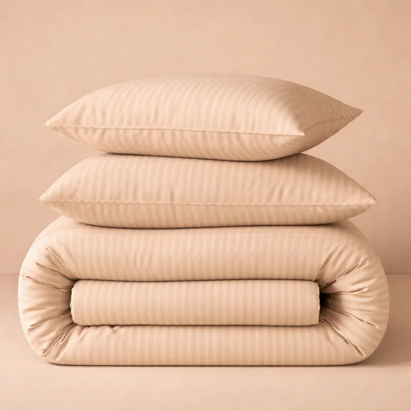 Простирадло MirSon Ranforce Elite 17-0602 Stripe Creamy