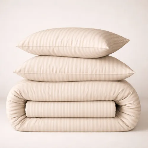 Простирадло Ranforce Elite 17-0604 Stripe Yellow на резинці висота 25 см (дитячі 10 см)