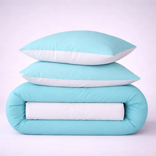 Пододеяльник MirSon Ranforce Elite White-mint