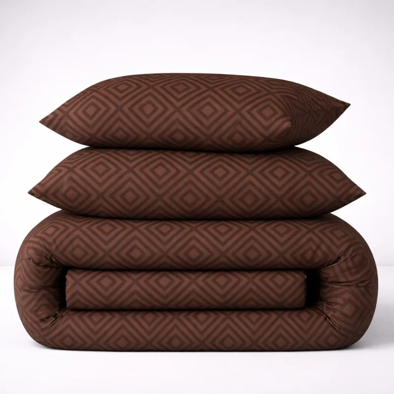 Комплект постільної білизни MirSon Ranforce Elite 17-0624 Geometry Brown