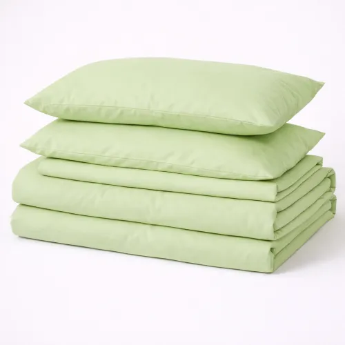 Комплект постельного белья №12-0525 Luminary Green Mikrosatin Premium Однотонный