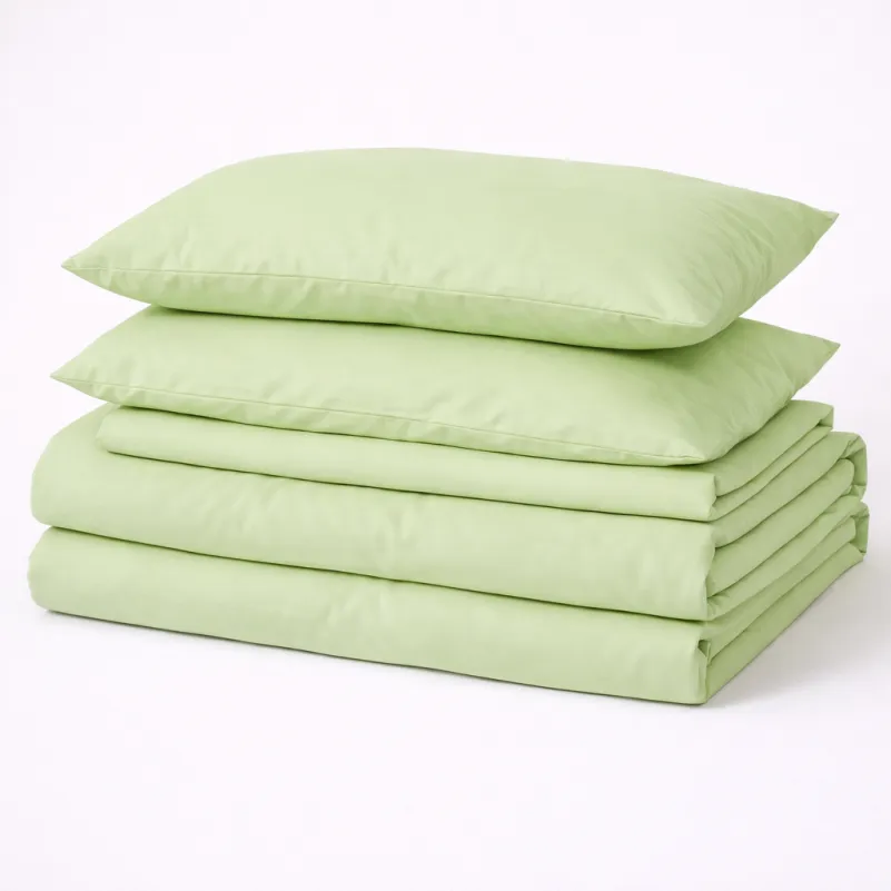 Комплект постельного белья №12-0525 Luminary Green Mikrosatin Premium Однотонный