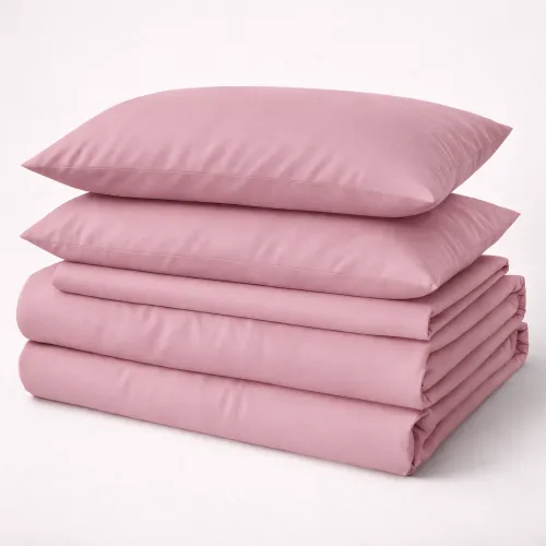 Комплект постельного белья №15-1415 Coral Cloud Mikrosatin Premium Однотонный