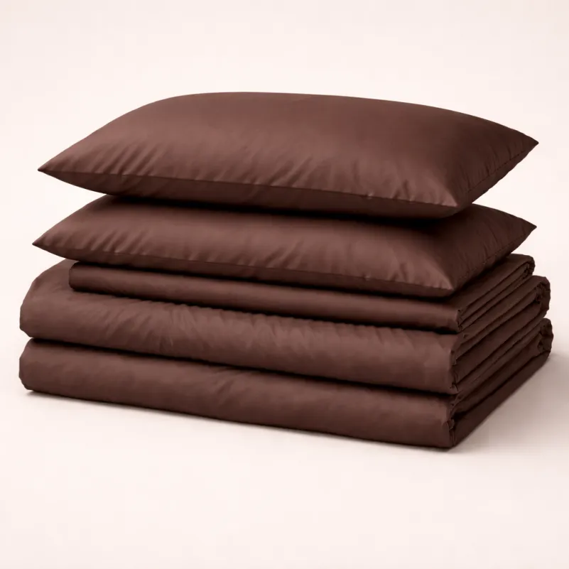 Комплект постельного белья №19-1230 Friar Brown Mikrosatin Premium Однотонный