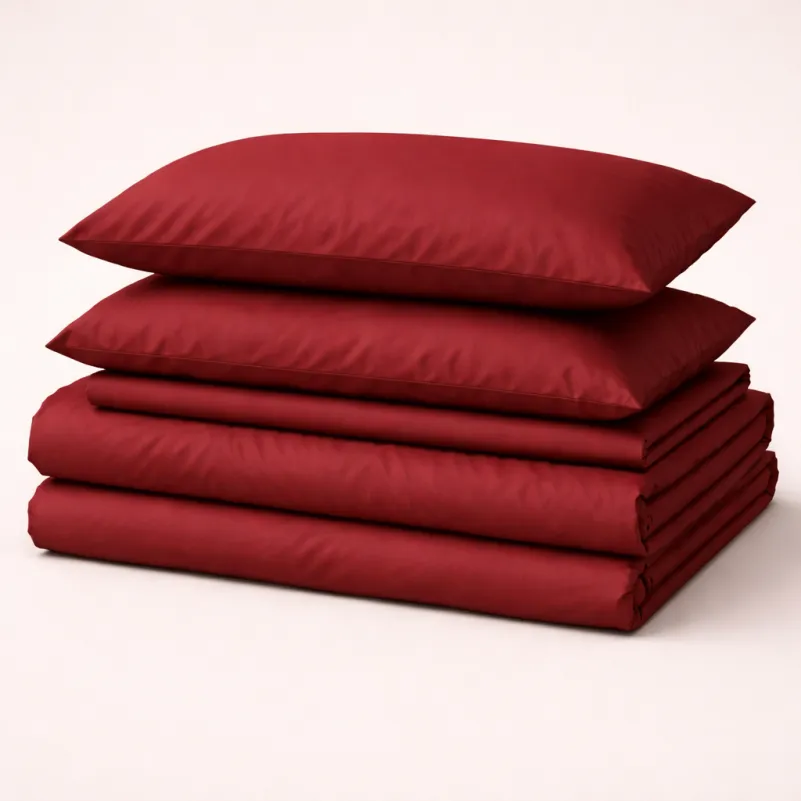 Комплект постельного белья №19-1655 Garnet Mikrosatin Premium Однотонный