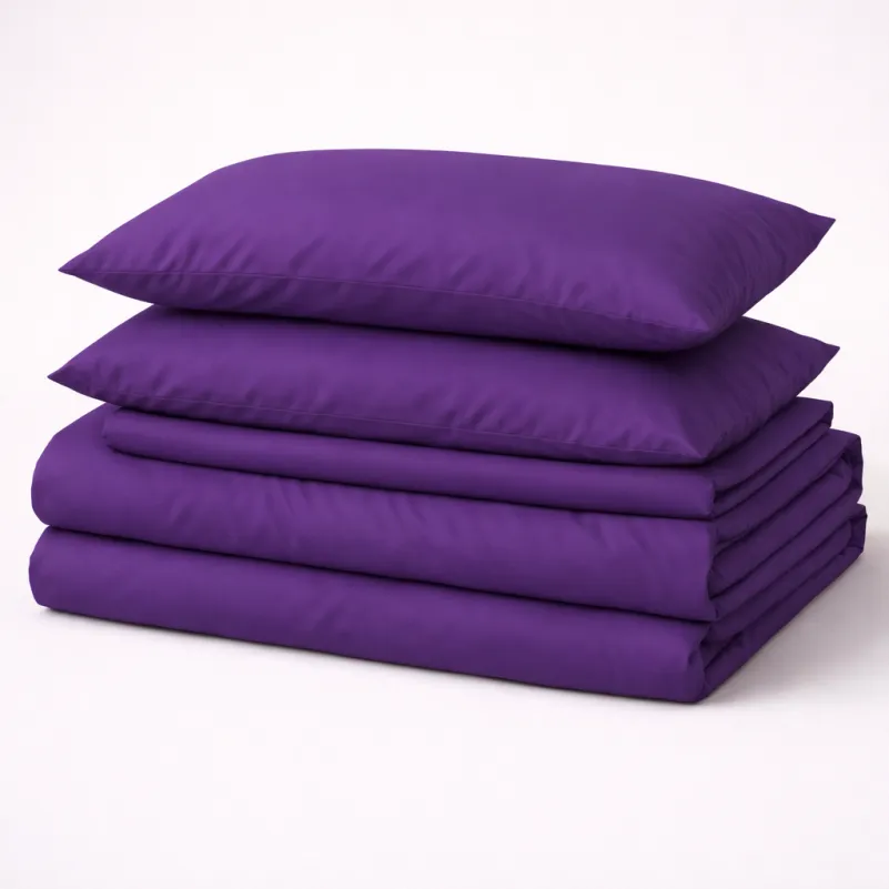 Комплект постельного белья №19-3424 Sunset Purple Mikrosatin Premium Однотонный