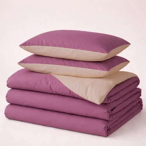 Комплект постельного белья Nazaret (17-1608 +15-1214) Mikrosatin Premium Двухсторонний