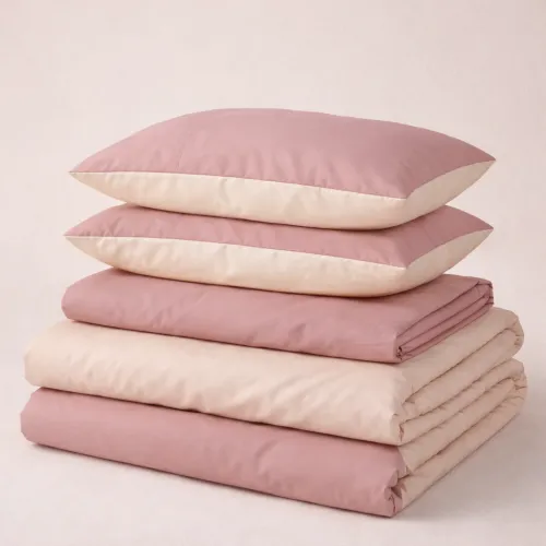 Комплект постельного белья Pimiango (12-0712 + 15-1415) Mikrosatin Premium Двухсторонний