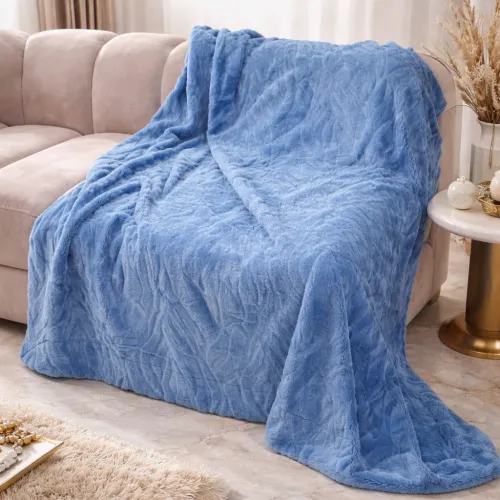 Плед №1002 Damask Blue