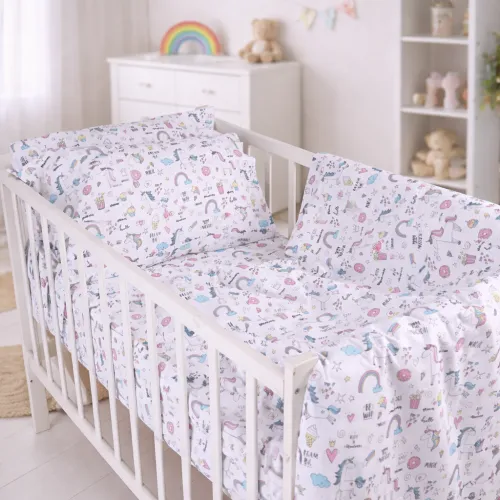 Комплект постельного белья Ranforce Elite LITTLE KIDS 17-0932 Tiny Unicorn pink