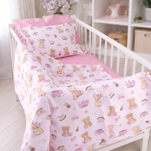 Комплект постельного белья Ranforce Elite LITTLE KIDS 17-0916 Little Teddy pink