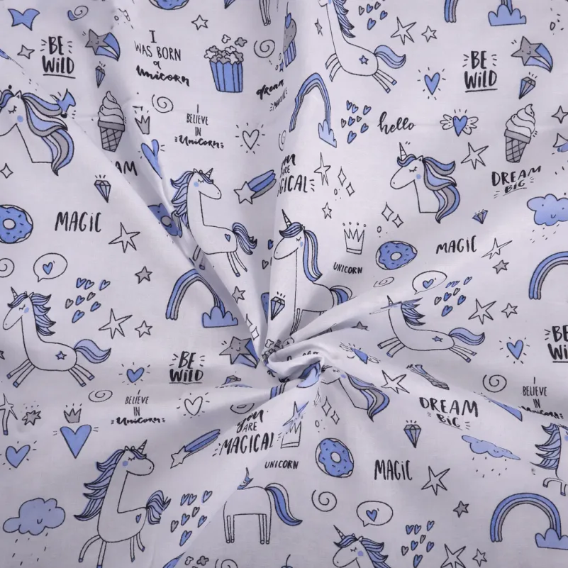 Комплект постельного белья Ranforce Elite LITTLE KIDS 17-0931 Tiny Unicorn blue - 7