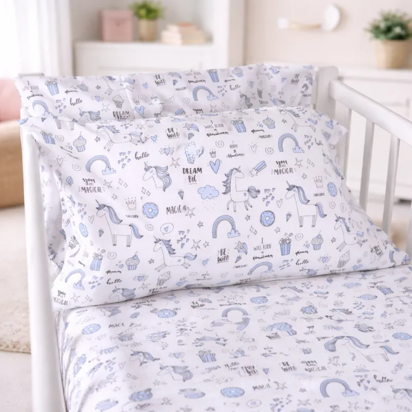 Комплект постельного белья Бязь LITTLE KIDS 17-0931 Tiny Unicorn blue - 5