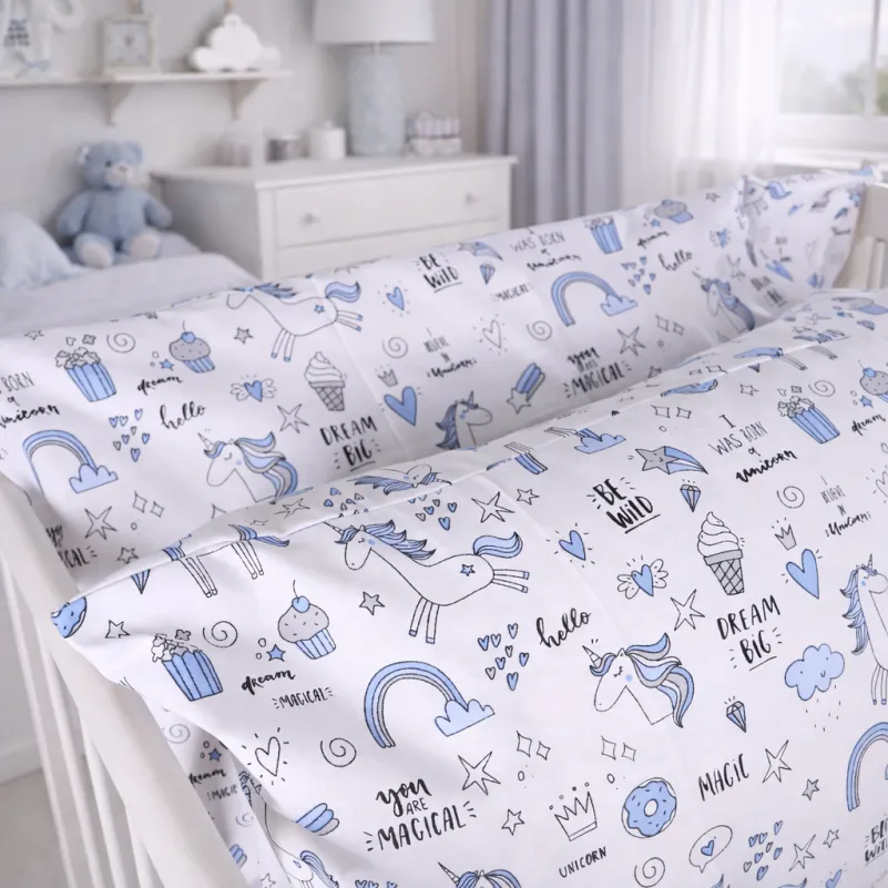 Комплект постельного белья Ranforce Elite LITTLE KIDS 17-0931 Tiny Unicorn blue - 6