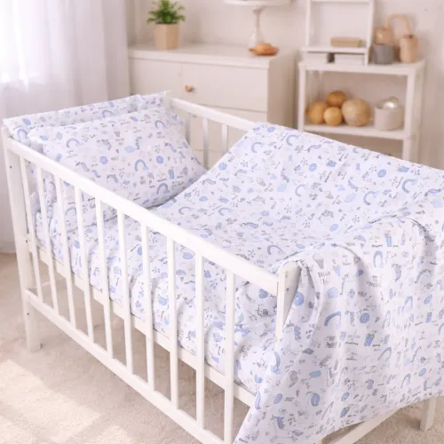 Комплект постельного белья Ranforce Elite LITTLE KIDS 17-0931 Tiny Unicorn blue