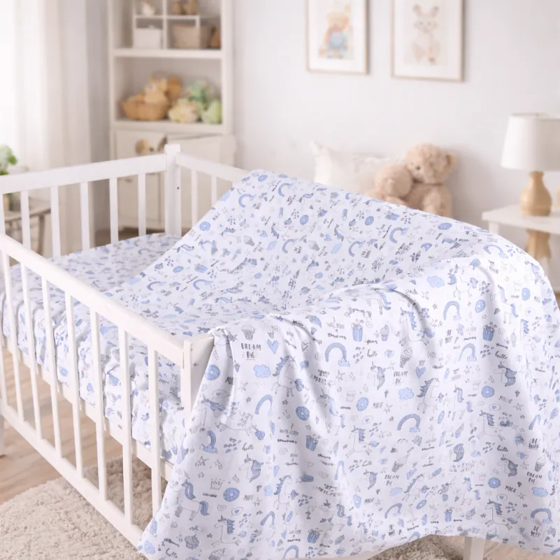 Комплект постільної білизни BABY Ranforce Elite 17-0931 Tiny Unicorn blue Фото - 9