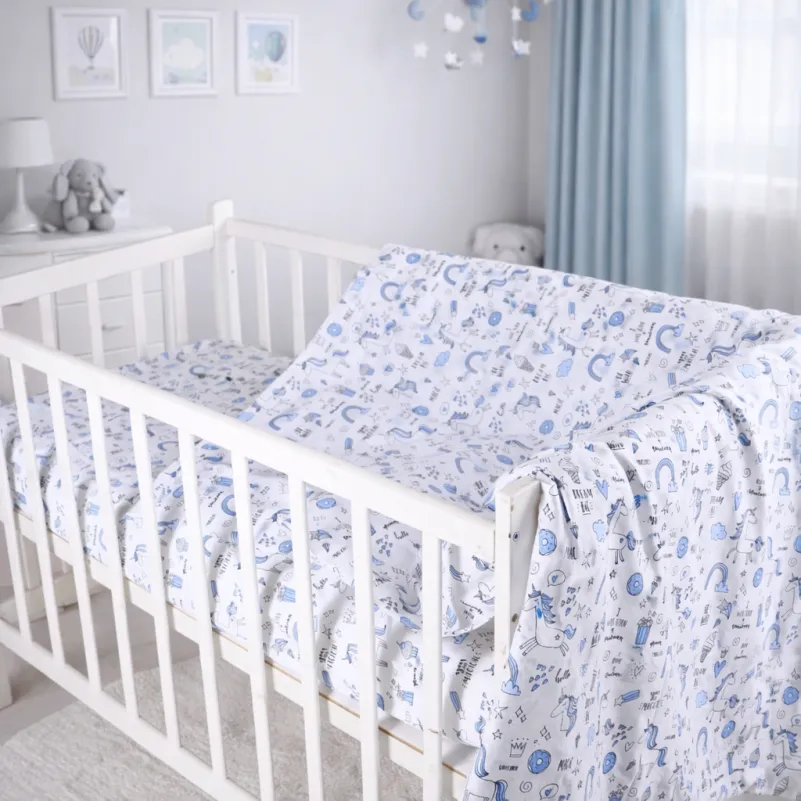 Комплект постельного белья Бязь LITTLE KIDS 17-0931 Tiny Unicorn blue - 7