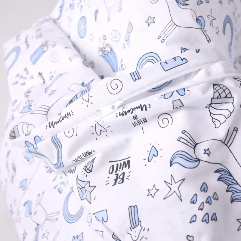 Комплект постельного белья Бязь LITTLE KIDS 17-0931 Tiny Unicorn blue - 11