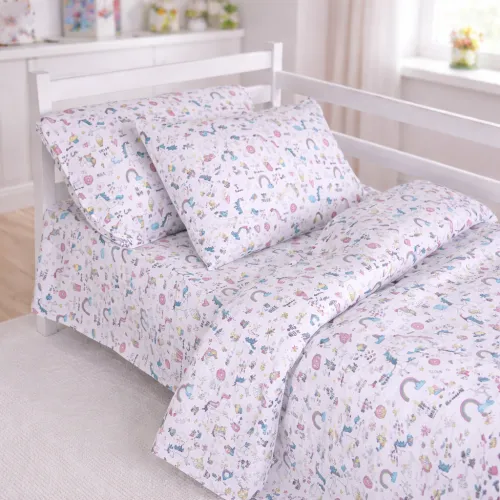 Комплект постельного белья Бязь TEENAGER 17-0932 Tiny Unicorn pink