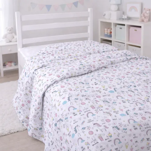 Простынь Ranforce Elite 17-0932 Tiny Unicorn pink - 4