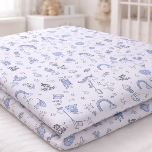 Простынь Ranforce Elite 17-0931 Tiny Unicorn blue - 4